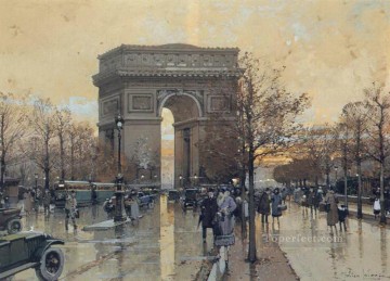 El Arco de Triunfo París Eugène Galien Laloue Pinturas al óleo